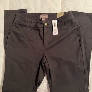 NWT Chico's Charcoal Slim Leg Girlfriend Jeans Chicos Size 0R/6R
